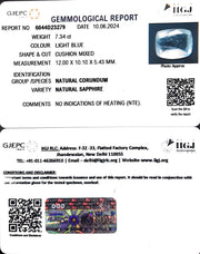 7.34/CT Natural Blue Sapphire with Govt Lab Certificate-34410